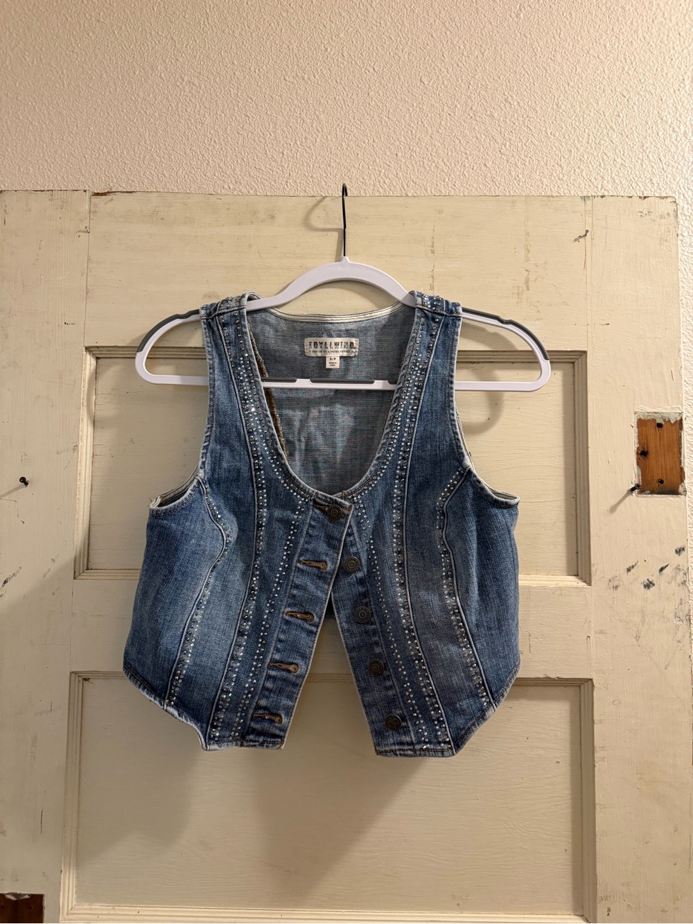 Idyllwind Rhinestone Denim Vest S/P Western Cowgirl